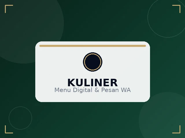 Website UMKM kuliner — menu digital dan pemesanan